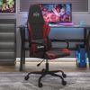 Silla Gaming Cuero Sintético Negro Y Rojo Vino Tinto