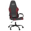 Silla Gaming Cuero Sintético Negro Y Rojo Vino Tinto