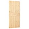 Puerta Corredera Con Herrajes Madera Maciza De Pino 90x210 Cm