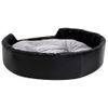 Cama Para Perros Felpa Y Cuero Sintético Negro Gris 90x79x20 Cm