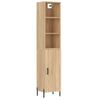 Aparador De Madera Contrachapada Roble Sonoma 34,5x34x180 Cm