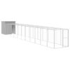 Gallinero Y Corral Acero Galvanizado Gris Claro 165x1271x181 Cm