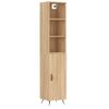 Aparador De Madera Contrachapada Roble Sonoma 34,5x34x180 Cm