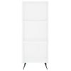 Aparador Alto Contrachapada Blanco Brillante 34,5x32,5x180 Cm