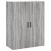 Aparador Alto Madera Contrachapada Gris Sonoma 69,5x34x180 Cm