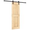 Puerta Corredera Con Herrajes Madera Maciza De Pino 70x210 Cm