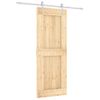 Puerta Corredera Con Herrajes Madera Maciza De Pino 80x210 Cm