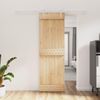 Puerta Corredera Con Herrajes Madera Maciza De Pino 70x210 Cm