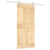 Puerta Corredera Con Herrajes Madera Maciza De Pino 95x210 Cm