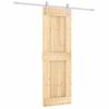 Puerta Corredera Con Herrajes Madera Maciza De Pino 70x210 Cm