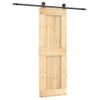 Puerta Corredera Con Herrajes Madera Maciza De Pino 70x210 Cm