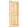 Puerta Corredera Con Herrajes Madera Maciza De Pino 95x210 Cm