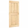 Puerta Corredera Con Herrajes Madera Maciza De Pino 90x210 Cm