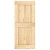 Puerta Corredera Con Herrajes Madera Maciza De Pino 90x210 Cm