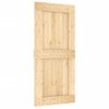 Puerta Corredera Con Herrajes Madera Maciza De Pino 95x210 Cm