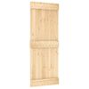 Puerta Corredera Con Herrajes Madera Maciza De Pino 80x210 Cm