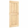 Puerta Corredera Con Herrajes Madera Maciza De Pino 85x210 Cm