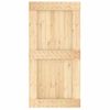 Puerta Corredera Con Herrajes Madera Maciza De Pino 100x210 Cm