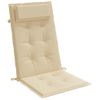 Cojines De Silla Con Respaldo Alto 6 Uds Tela Oxford Beige