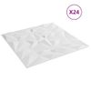 Paneles De Pared 24 Uds Xps Amatista Blanco 50x50 Cm 6 M²