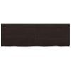 Estante Pared Madera Roble Tratada Marrón Oscuro 120x40x(2-4)cm