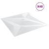 Paneles De Pared 48 Uds Xps Estrella Blanco 50x50 Cm 12 M²