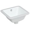 Lavabo De Baño Rectangular Cerámica Blanco 30,5x27x14 Cm