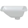 Lavabo De Baño Rectangular Cerámica Blanco 30,5x27x14 Cm