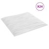 Paneles De Pared 24 Uds Xps Piedra Blanco 50x50 Cm 6 M²