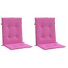 Cojines Para Silla Con Respaldo Bajo 2 Uds Tela Rosa