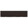 Estante Pared Madera Roble Tratada Marrón Oscuro 220x50x(2-4)cm