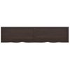 Estante Pared Madera Roble Tratada Marrón Oscuro 220x50x(2-4)cm