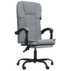 Silla De Oficina Reclinable De Tela Gris Claro