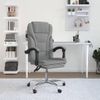 Silla De Oficina Reclinable De Tela Gris Claro