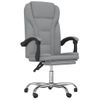 Silla De Oficina Reclinable De Tela Gris Claro