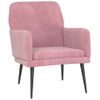 Sillón De Terciopelo Rosa 62x79x79 Cm