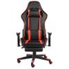 Silla Gaming Giratoria Con Reposapiés Pvc Rojo