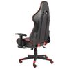 Silla Gaming Giratoria Con Reposapiés Pvc Rojo