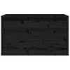 Armario De Pared Madera Maciza De Pino Negro 60x30x35 Cm