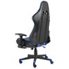 Silla Gaming Giratoria Con Reposapiés Pvc Azul