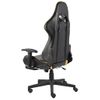 Silla Gaming Giratoria Con Reposapiés Pvc Dorado