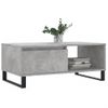 Mesa De Centro Madera Contrachapada Gris Hormigón 90x50x36,5 Cm