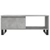 Mesa De Centro Madera Contrachapada Gris Hormigón 90x50x36,5 Cm