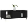 Mesa De Centro Madera Contrachapada Negro 90x50x36,5 Cm