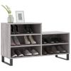 Mueble Zapatero Madera Contrachapada Gris Sonoma 102x36x60 Cm