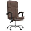 Silla De Oficina Reclinable Cuero Sintético Marrón