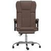 Silla De Oficina Reclinable Cuero Sintético Marrón