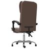 Silla De Oficina Reclinable Cuero Sintético Marrón