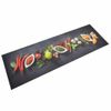 Alfombra De Cocina Lavable Terciopelo Dibujo Especias 60x180 Cm