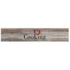 Alfombra De Cocina Lavable Terciopelo Cooking Gris 60x300 Cm